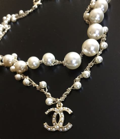 chanel necklace cc price|Chanel necklace pearl price.